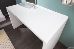 Design Schreibtisch FAST TRADE 120cm weiß Hochglanz Bürotisch