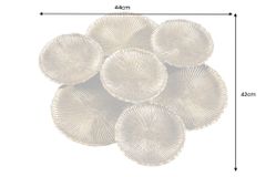 Handgefertigte XXL Deko Schale ABSTRACT LEAF 45cm gold Metall Aluminium Schmuckablage