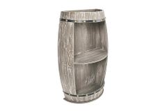Elegantes Regal BODEGA 79cm natur Pinie halbes Weinfass Shabby Chic