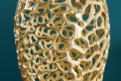 Filigrane Design Vase ABSTRACT LEAF gold 65cm Handarbeit