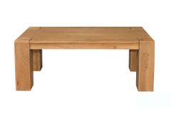 Massiver Couchtisch MAKASSAR 100cm natur Mangoholz cream finish einzigartige Maserung