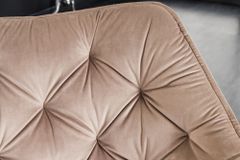 Drehbarer Stuhl THE DUTCH COMFORT greige Samt mit Armlehnen Modern Design