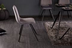 Retro Stuhl AMSTERDAM CHAIR dunkelgrau Samt Designklassiker