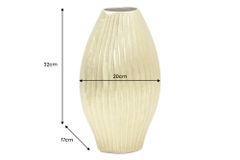 Handgefertigte Deko-Vase ELEGANCE 35cm gold antik Metall Hammerschlag Design