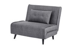 Schlafsessel SMART MULTIFUNCTION 100cm grau Vogue Seiden Samtstoff