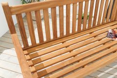 Outdoor Gartenbank EMPIRE TEAK 150cm natur Massivholz