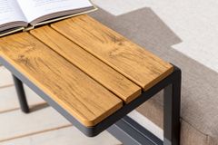 Outdoor Lounge Sitzgruppe MOBILE MODULAR 240cm anthrazit greige inkl. Kissen