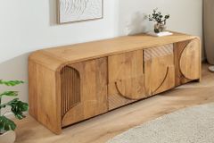 Massives Sideboard ART DECO 170cm cream finish beige Mangoholz abgerundet