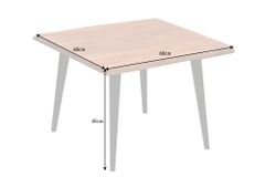 Massiver Beistelltisch ORGANIC LIVING 60cm braun Akazie Couchtisch Live Edge