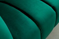 Design 2-Sitzer Sofa NOBLESSE 165cm smaragdgrün Samt Federkern goldene Metallfüße