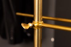 Eleganter Herrendiener VALET 128cm gold Aluminium Kleiderhaken Garderobenständer
