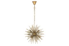 Elegante Hängeleuchte SUNLIGHT 50cm matt gold Hängelampe