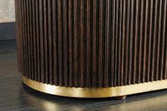 Design Sideboard GATSBY 170cm braun gold Mangoholz weiße Marmorplatte