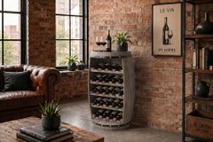 Authentisches Weinregal BODEGA 80cm natur Pinie Weinfass Shabby Chic
