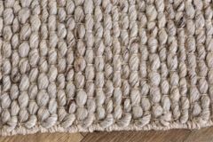 Design Teppich WOOL 240x160cm silbergrau aus Wolle