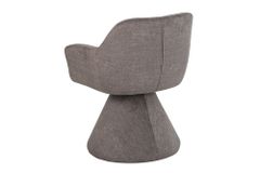Drehbarer Stuhl AMBIENTO grau Vogue Velours Samt 180° mit Auto-Return Polsterstuhl