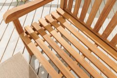 Outdoor Gartenbank EMPIRE TEAK 150cm natur Massivholz