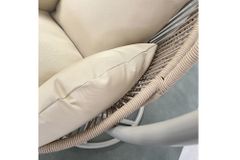 In- und Outdoor Hängesessel AIR ROPE beige greige inkl. Kissen