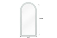 Design Wandspiegel ART DECO 160cm salbeigrün