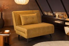 Schlafsessel SMART MULTIFUNCTION 100cm senfgelb Vogue Seiden Samtstoff