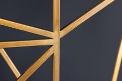 Abstrakter Konsolentisch DIAMOND 120cm natur messing Mangoholz Metallgestell