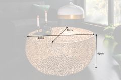 Filigraner Design Couchtisch ABSTRACT LEAF 80cm gold Handarbeit