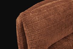 Drehbarer Stuhl BIG GEORGE rost braun Chenille Cremona natur Buchenholz mit Armlehnen