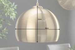 Moderne Hängeleuchte GOLDEN BALL 30cm gold Hängelampe höhenverstellbar