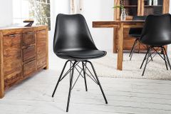Retro Stuhl SCANDINAVIA MEISTERSTÜCK schwarz