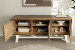Massives Sideboard HAMPTONS 160cm hellbraun creme Pinienholz