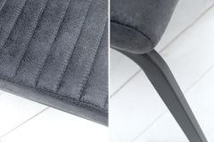Industrial Freischwinger Stuhl APARTMENT antik grau mit Metallgestell