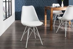 Retro Stuhl SCANDINAVIA MEISTERSTÜCK weiß