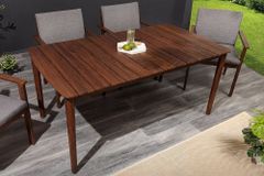 Wetterfester Gartentisch KOPENHAGEN 160cm braun Akazie honey finish Massivholz Outdoor