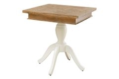 Massiver Esstisch HAMPTONS 70cm hellbraun creme recycelte Pinie Bistrotisch