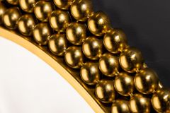 Runder Wandspiegel PEARLS 75cm gold Metall