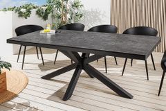 In- und Outdoor Esstisch GALAXIE 200cm anthrazit Keramik Aluminium wetterfest