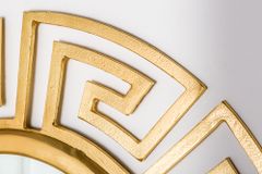 Glamouröser Design Spiegel EUPHORIA XL 85cm gold Wandspiegel Handarbeit aus Metall