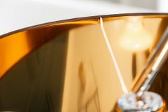 Design Bogenlampe FORMA 215cm schwarz gold Stehlampe mit Marmorfuß
