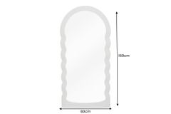 Design Wandspiegel WAVE 160cm greige