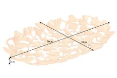 Dekorative Schale GINKGO LEAFS 50cm gold handmade Metall
