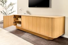 Modernes TV-Board VALHALLA WOOD 160cm natur Eichenholz Lowboard mit Stauraum