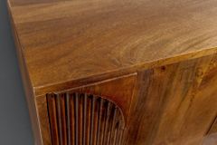 Massives Sideboard ART DECO 170cm braun smoke Mangoholz 3D-Front