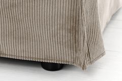 Großes 3-Sitzer Sofa HEAVEN 200cm greige Cord Federkern Hussensofa