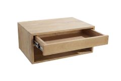 Hängender Nachttisch PURE 50cm natur Mangoholz cream finish Wandregal Schublade