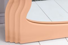 Design Wandspiegel WAVE 160cm apricot Pastell Rundbogen Spiegel