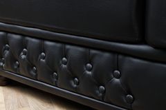 Design Sessel CHESTERFIELD 110cm matt schwarz Knopfheftung Federkern