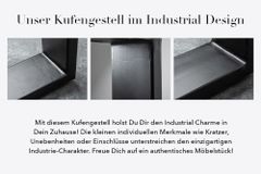 Massivholz Esstisch GENESIS 160cm natur anthrazit Akazie Baumkante Industrial Design
