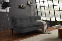 Modernes Schlafsofa COCOONING 190cm grau Cord 3-Sitzer Couch