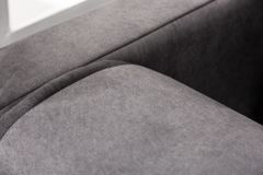 Modernes XXL Ecksofa CLAN 320cm anthrazit Samt Bigsofa inkl. Kissen