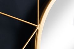 Handgearbeiteter Spiegel DIAMOND L 80cm gold aus Eisen im Retro Design